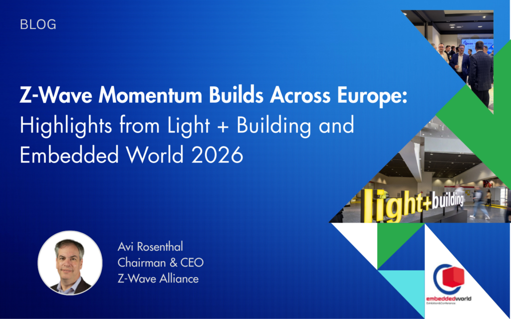 Z-Wave Alliance members showcasing smart building and IoT innovations including Z-Wave Long Range at Light + Building and Embedded World 2026.