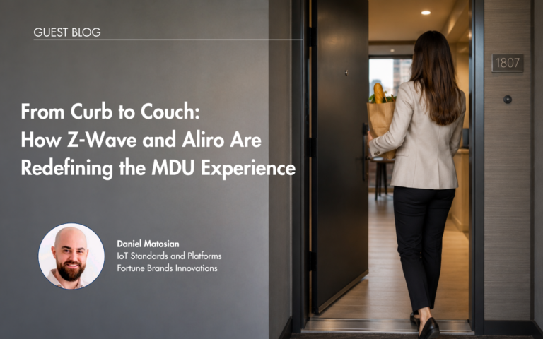 Smart multifamily apartment experience powered by Z-Wave Long Range and Aliro