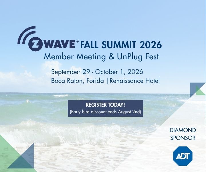 Attendees networking and collaborating at the Z-Wave Fall Summit 2026 smart home and IoT industry conference.